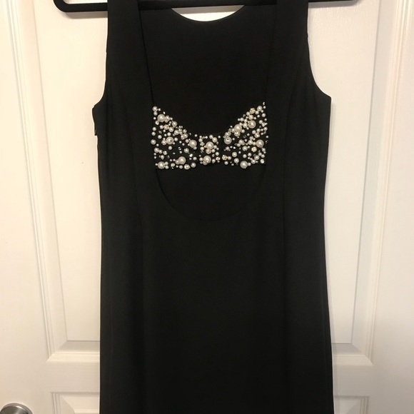 Kate Spade Black Pearl Bow Back Dress - Picture 3 of 5